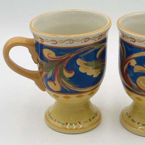 Pfaltzgraff Villa Della Luna Coffee / Tea Mug Set of 2 Jana Kolpen Mary Tiegreen - Picture 2 of 11
